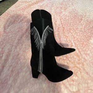 sparkle tassel pointed toe boots!!!